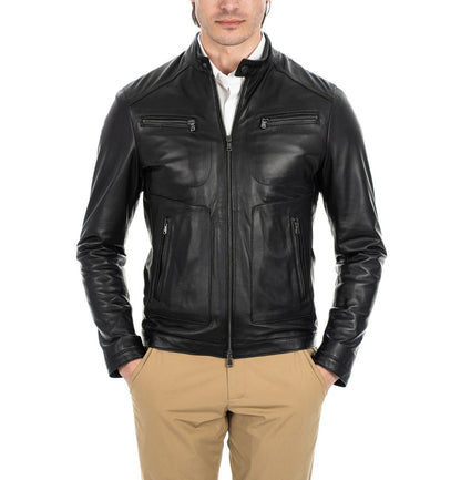 DENNIS™ | Biker  in vera pelle uomo  Eclissi