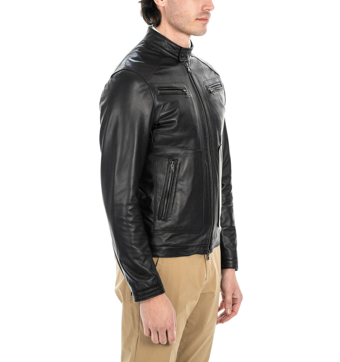 DENNIS™ | Biker  in vera pelle uomo  Eclissi