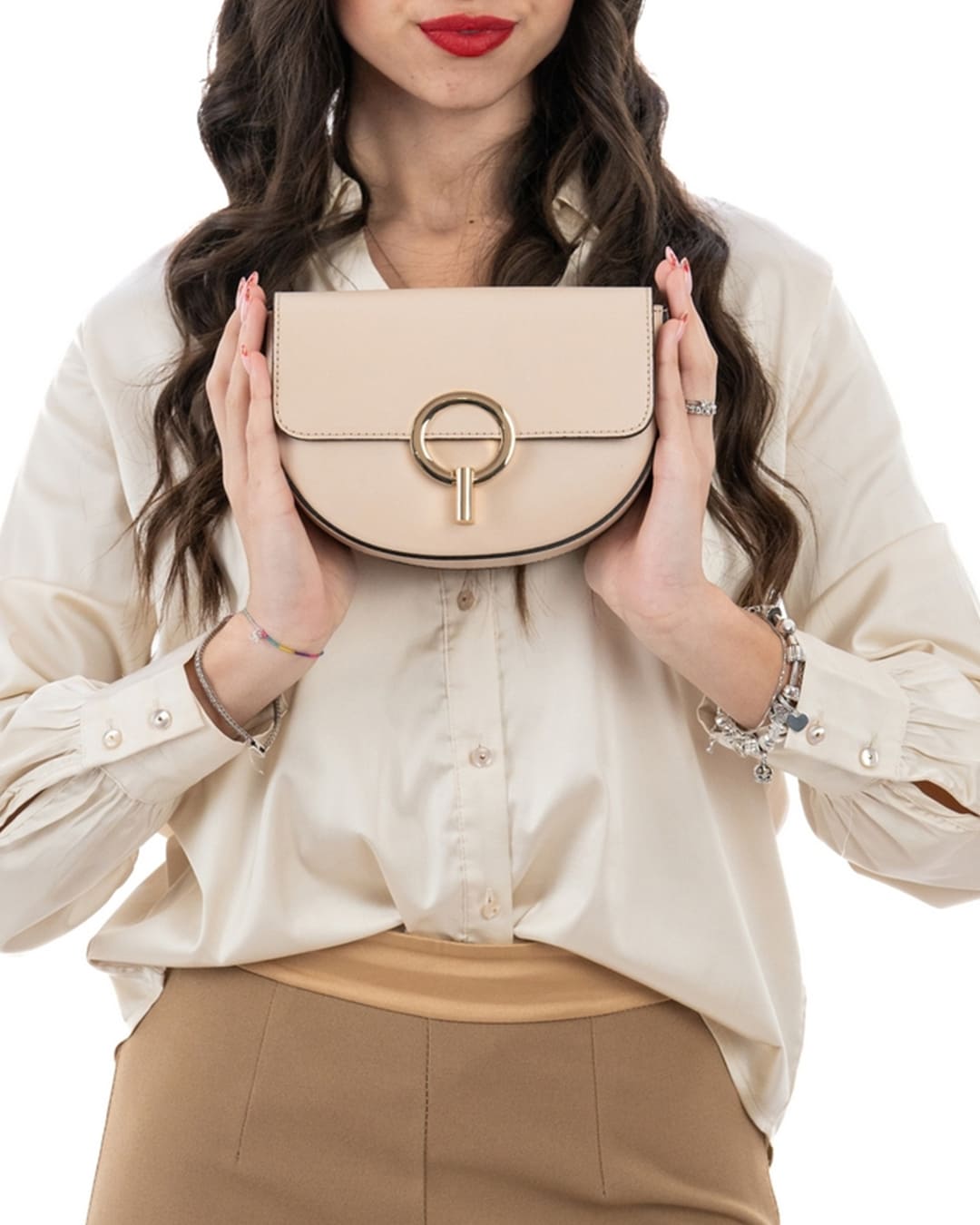MIA™ | Borsa a tracolla in vera pelle Eclissi