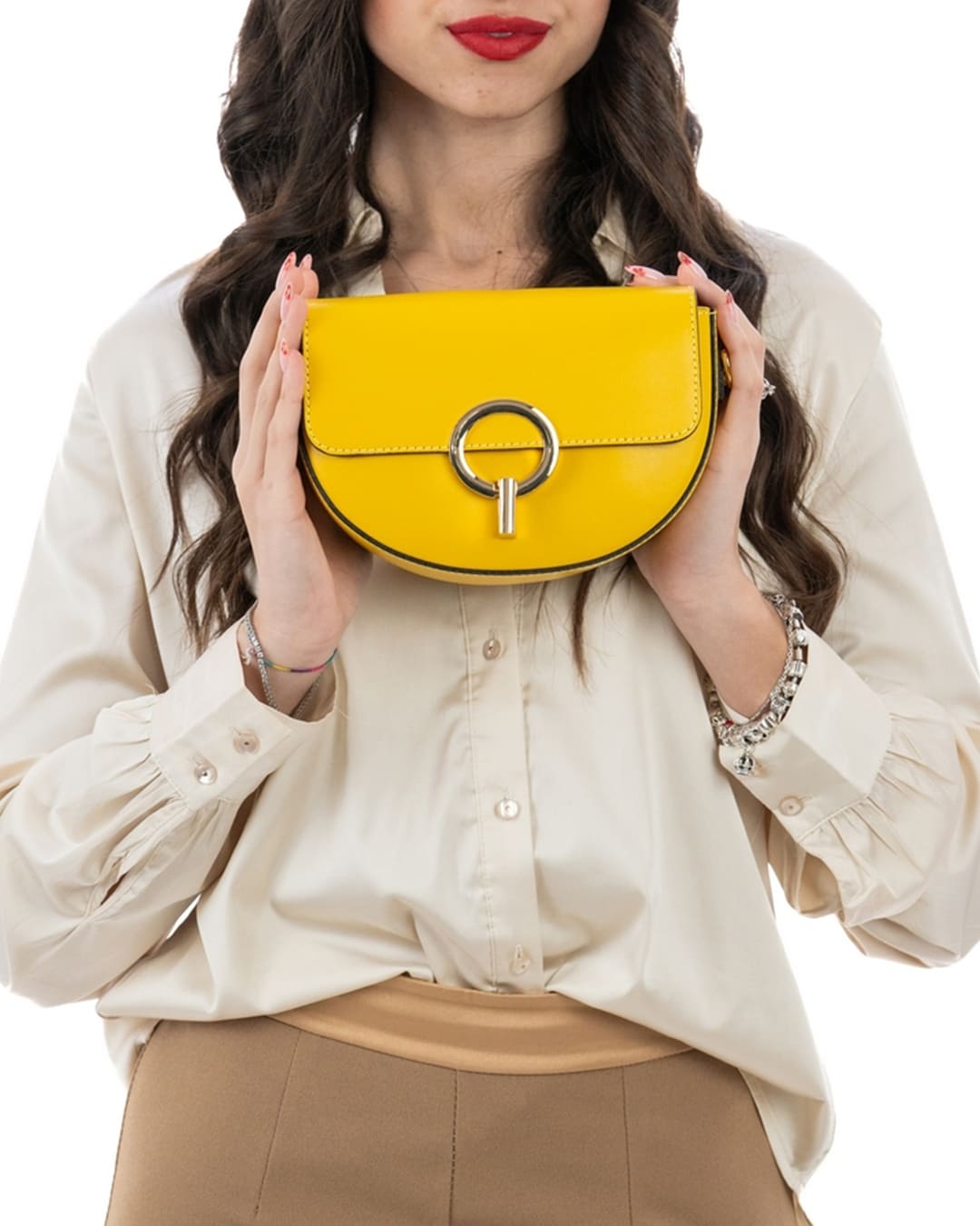 MIA™ | Borsa a tracolla in vera pelle Eclissi