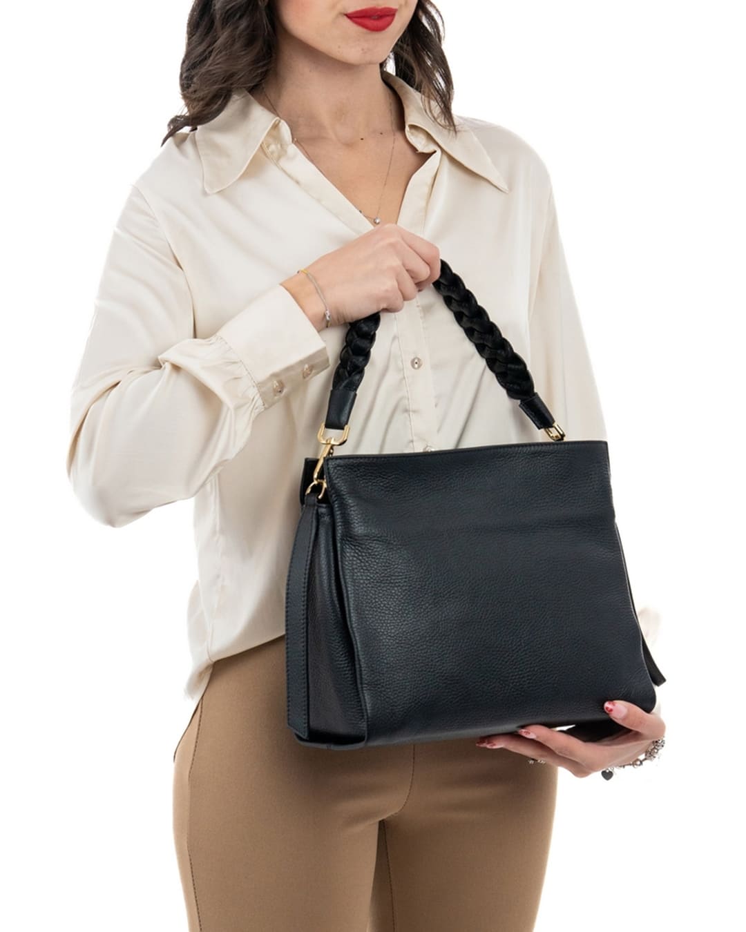 BONNY™ | Borsa a spalla vera pelle Eclissi